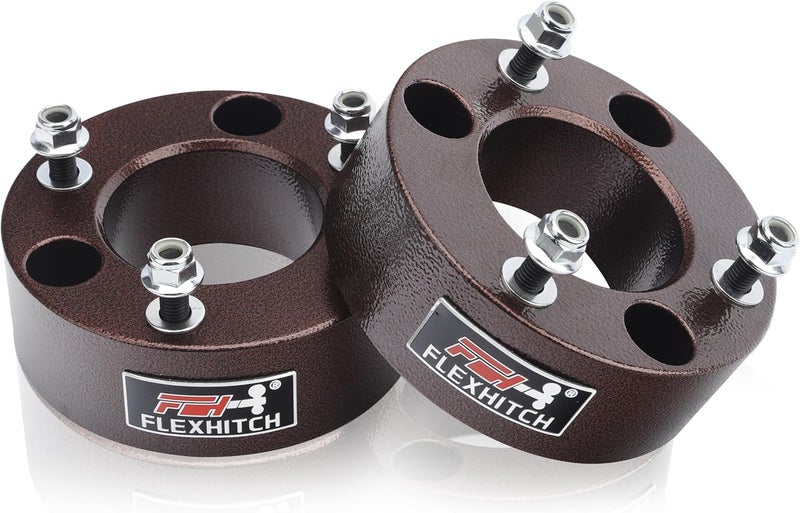 FlexHitch 2" Front Leveling Lift Kits for 2004-2024 F150, 2 inch Forged Front Strut Spacers Leveling Kits Compatible with 2004-2024 F-150 2WD 4WD - Image 1